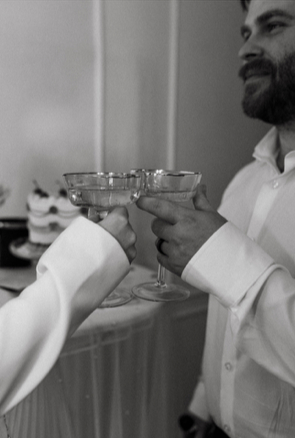 Wedding scene photographed in the studio